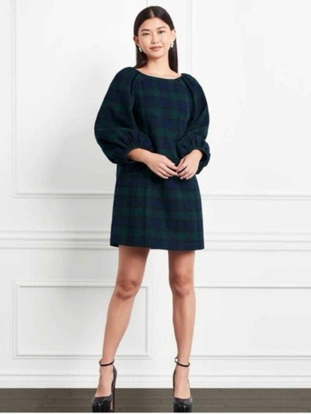 Hill House Araminta Dress in Blackwatch Tartan